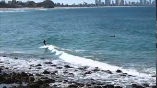 preview picture of video 'Stand up Paddle Surfing Burleigh Heads'