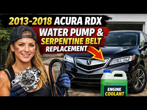 2013-2018 Acura RDX timing belt serpentine belt and water pump change - Part 1