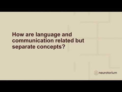 Post-stroke Language Impairments – How are language and communication related but separate concepts?