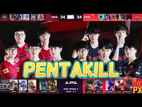 2020 LPL Spring Playoffs R2 | EDG (Scout Azir) VS FPX (DoinB Ryze) Game 2 Highlights  |