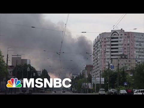 Russian Missiles Reportedly Hit Train-Repair Facility In Kyiv