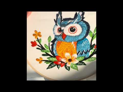 🦉 Beautiful Owl Embroidery | Hand Embroidery Art | Satisfying Stitching