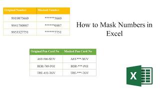 How to Mask Numbers in Excel