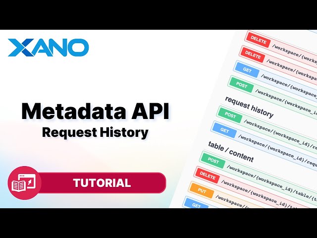 Metadata API | Request History