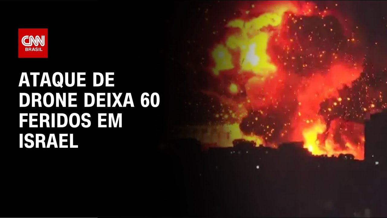 Ataque de drone deixa 60 feridos em Israel | AGORA CNN