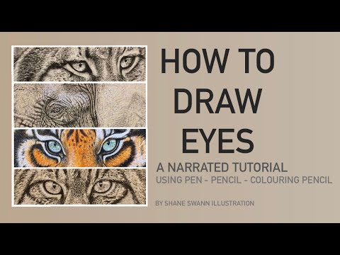 How to draw animal eyes| narrated tutorial | pen and pencils