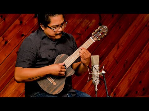 Ortega RGL5EB-CE Mini Travel Series Ebony Top Mahogany Neck 1/8 Size 6-String Acoustic-Electric Guitarlele image 17