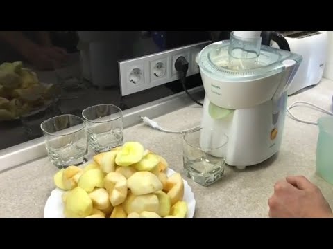 Соковыжималка Philips . Сколько сока из 1 кг яблок . Как сделать яблочный сок .