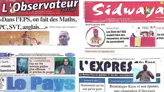 Revue de presse du 15 septembre 2026