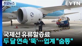 국제선 유류할증료 두 달 연속 '뚝뚝'...항공업계 "숨통 트였다" / YTN