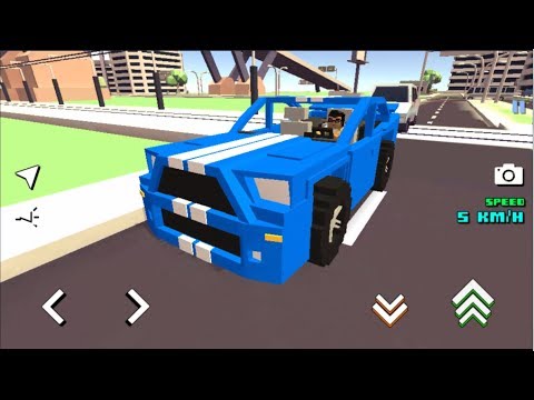 Blocky Car Racer Cartoon Game Simulator - Android GamePlay HD - YouTube