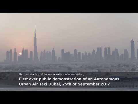 Autonomous Urban Air Taxi – Pioneer Volocopter Flies Air Taxi Over Dubai thumnail