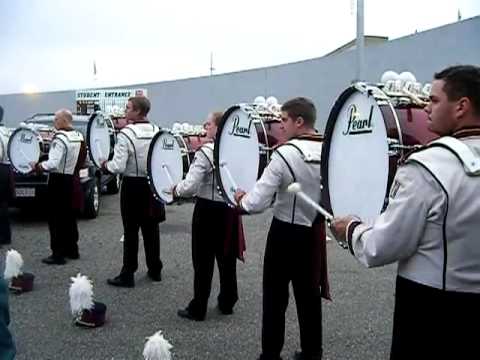 UMass Drumline: Alumni Day 2009 - Eights Warm Up - Bass Drums