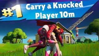 Carry a Knocked Player 10 m fortnite new world challenge