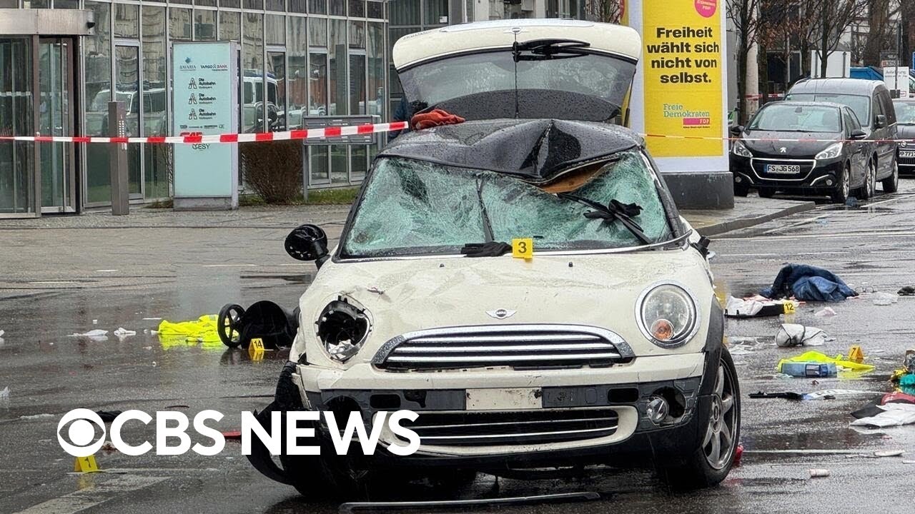 Nearly 30 hurt in suspected attack after car drives into Munich crowd