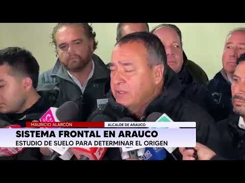 Arauco: ordenan evacuar a 152 familias por enorme socavón tras lluvias de más de 70 milímetros