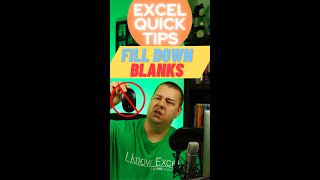 Excel Quick Tips - How to Fill Down Blanks Using Keyboard Shortcuts