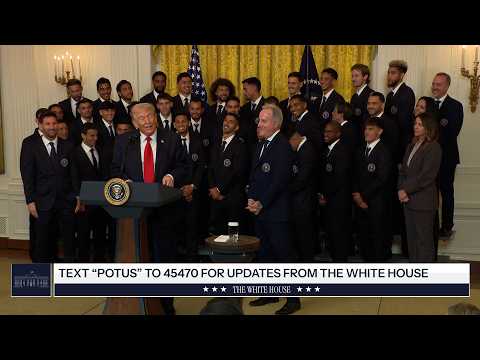 President Trump Participates in the Visit of the 2025 Major League Soccer Champions - Inter Miami CF