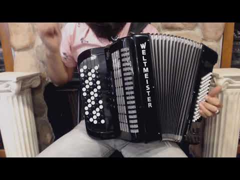 WELTROM603CBK - Black Weltmeister Romance 603 Chromatic Button Accordion C LMM 60 72 $2499