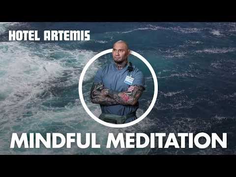 Thumbnail of the video: Hotel Artemis | Dave Bautista's Guide to Mindful Meditation | Global Road Entertainment