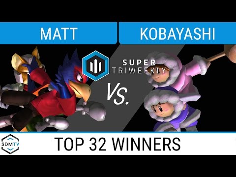 UCSD STW 4 - Matt (Fox/Falco) vs. Kobayashi (Ice Climbers) - SSBM Top 32 LR3 - Smash Melee