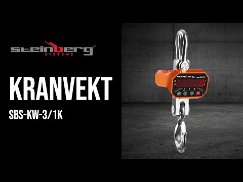 video - Kranvekt - 3000 kg / 1 kg - LED - digital - fjernkontroll 20 m