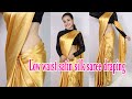 LOW WAIST SATIN SILK SAREE DRAPING TUTORIAL STEP BY STEP EASY TUTORIAL TO WEAR A SATIN SAREE