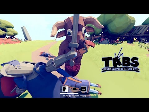 Me playing Mini Boss Battle #1 Minotaur (First person/Third person) - TABS Unit Possession Update