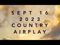 Billboard Top 60 Country Airplay Sept 16 2023