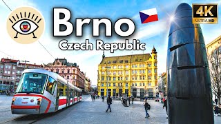Brno, Czech Republic 4K 👣 WALKING TOUR Walking tour with subtitles!