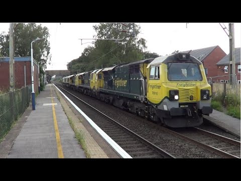 Class 70/66 5 loco convoy at Chelford 25th July 2021