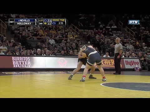 Big Ten Rewind: 2017 Wrestling - Heavyweight - Penn State's Nick Nevills vs. Iowa's Steven Holloway