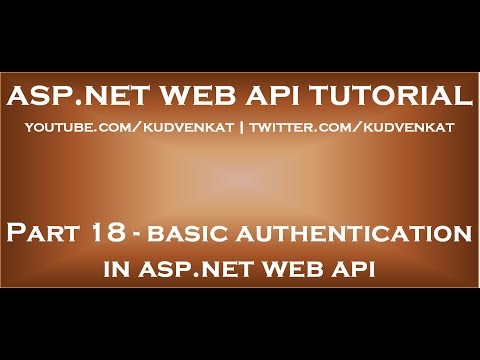 Implementing basic authentication in ASP NET Web API
