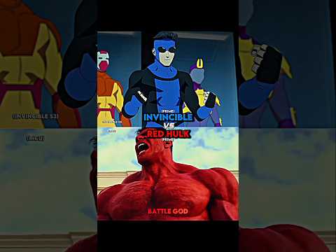 Red Hulk vs Invincible #shorts #invincible #captainamerica #redhulk #hulk #marvel #mcu #marvelcomics
