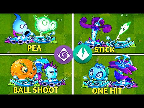 4 Team Plants Shadow + Electric + Vine - Which Team Will Win? - PvZ2 Team Plants Battles