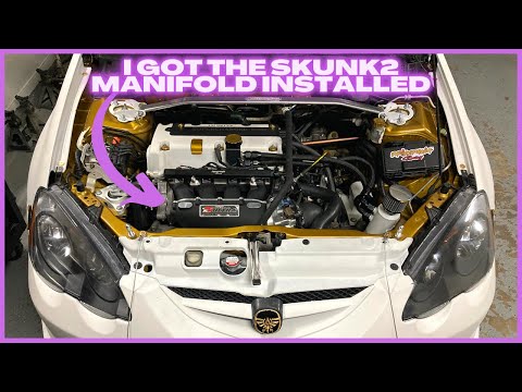 RSX TYPE-S SKUNK2 ULTRA STREET MANIFOLD INSTALLED (MAKING PROGRESS)
