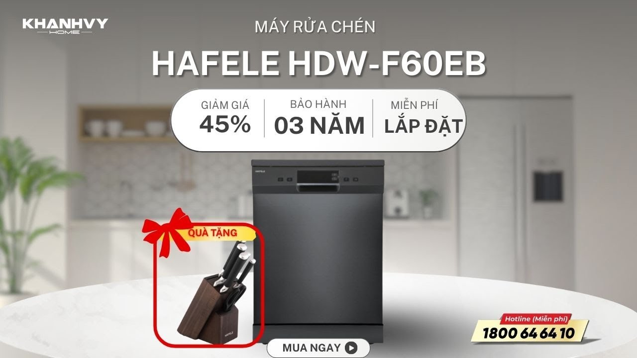 Máy rửa chén Hafele HDW-F60EB 538.21.310 độc lập