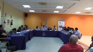 Ple municipal extraordinari de 18 d'octubre de 2018