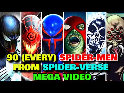 90 (Every) Spider-Men From Spiderverse Movies And Comics - Backstories Explored - Mega Length Video