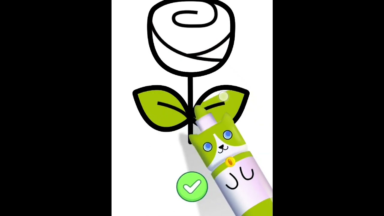 How to draw and color rose||ASMR coloring online  page #viral #trending #coloringpage #drawing