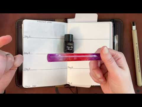 Diamine Inkvent Calendar 2021 Day 1 Swatching: Seize the Night