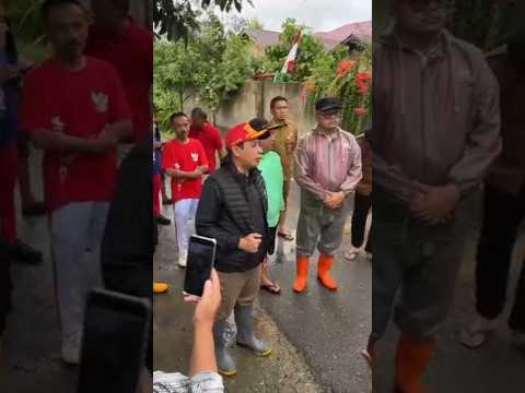 Walikota Bengkulu Tinjau Banjir di Sawah Lebar 