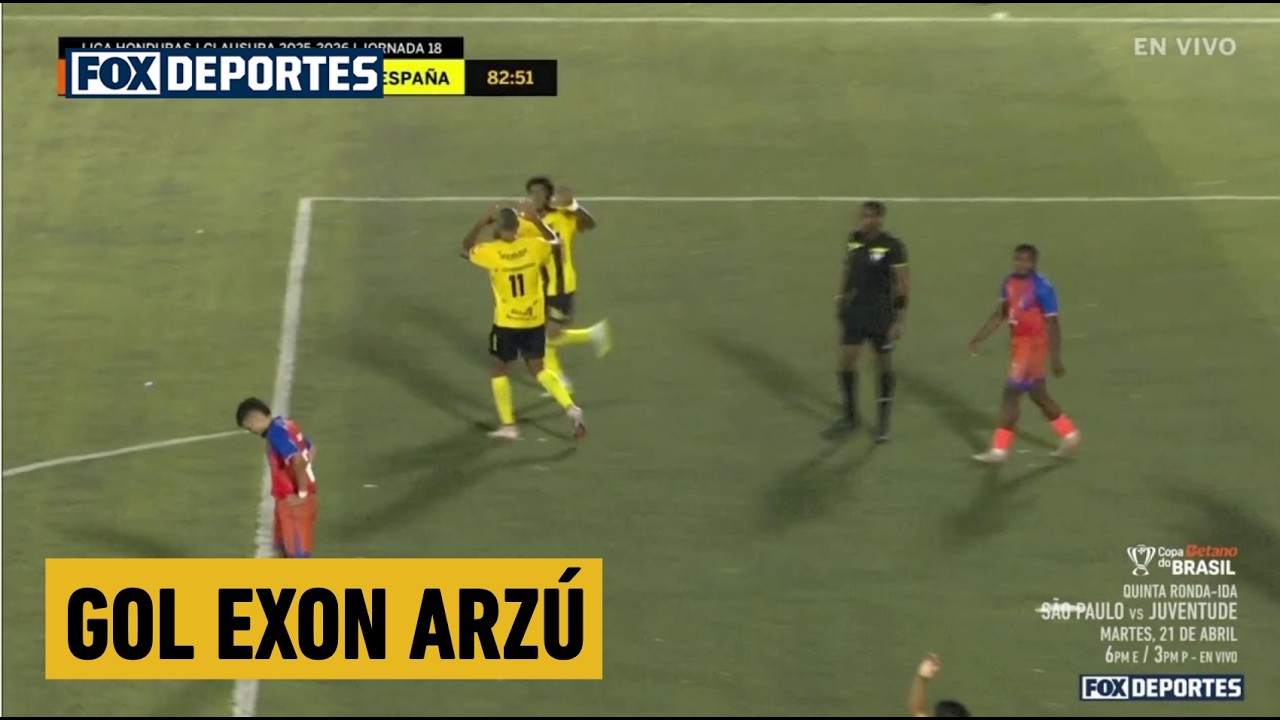 🙌 GOL Exon Arzú | Lobos UPNFM 1-1 Real España | Fecha 18, Clausura 2026 | Liga de Honduras