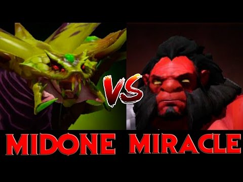 Midone [Veno] ft. Puppey [Warlock] vs Miracle [Axe] and Yapzor [Zeuse]:Miracle-  f****g retard...