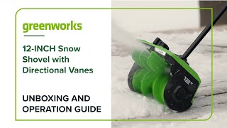 Download lagu GW 80V 12' Snow Shovel with Directional Vanes - Unboxing and Operation Guide mp3
