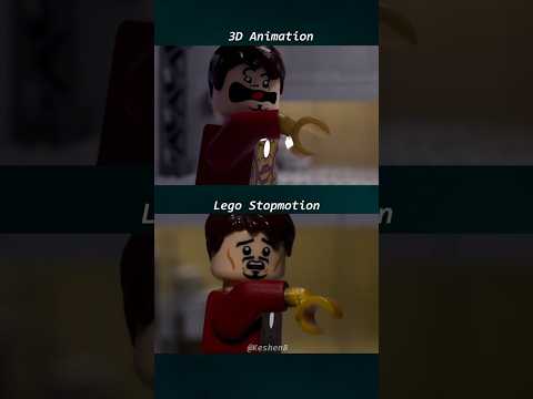 Lego Iron Man's New Suit  |  3D Animation VS Stopmotion