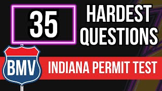 Indiana BMV Permit Test 2026 (35 Hardest Questions)