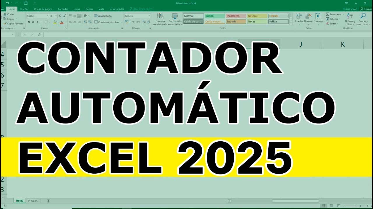 Como hacer un contador automático en Excel 2025