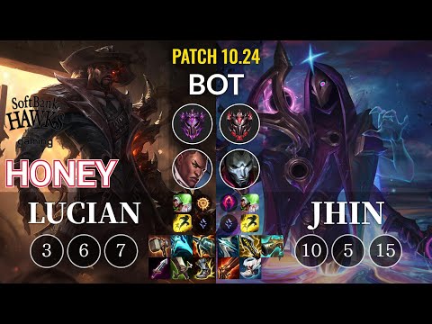 SHG Honey Lucian vs Jhin Bot - KR Patch 10.24