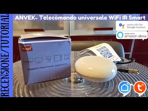 RECENSIONE E TUTORIAL - Telecomando universale WiFi a infrarossi per la Smart Home della Anvek